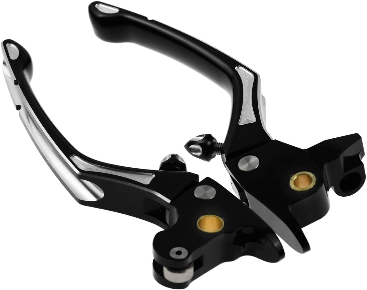 Brake Levers Motorcycle Clutch Lever Set Fit for H-Arley Touring Road King Electra Glide Street Glide 2014-2016 Black