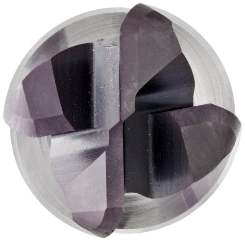 Melin Tool VXMG Carbide Corner Radius End Mill, Variable Helix, nACo Monolayer Finish, Roughing Cut, Helix, 4 Flutes, 3