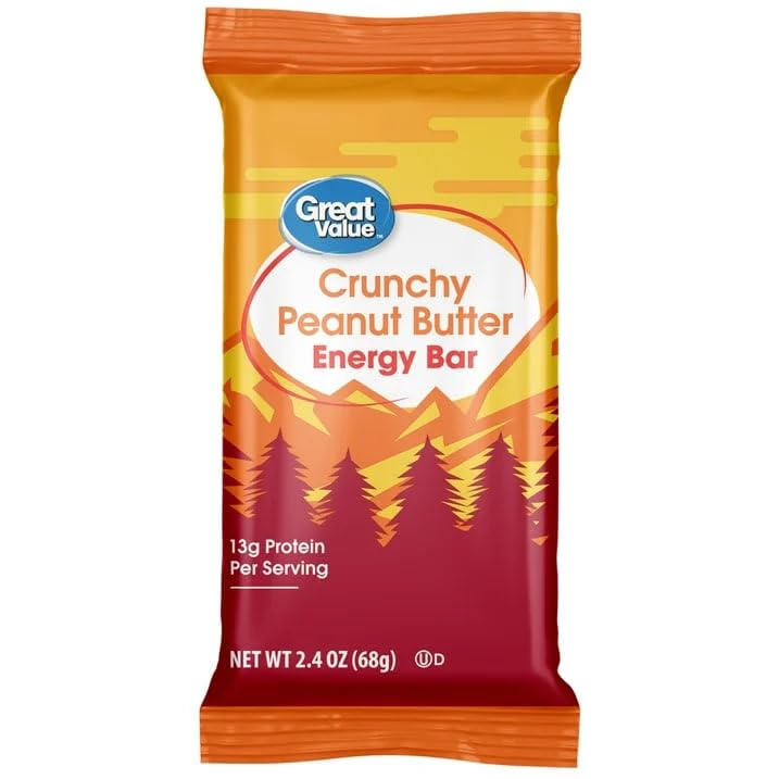 Great Value Crunchy Peanut Butter Energy Bars, 13g Protein miniatura 3