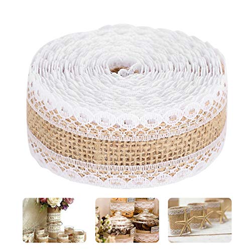 Rolo de linho de renda, com estilo natural e rolo de serapilheira de renda, ecológico para casamento