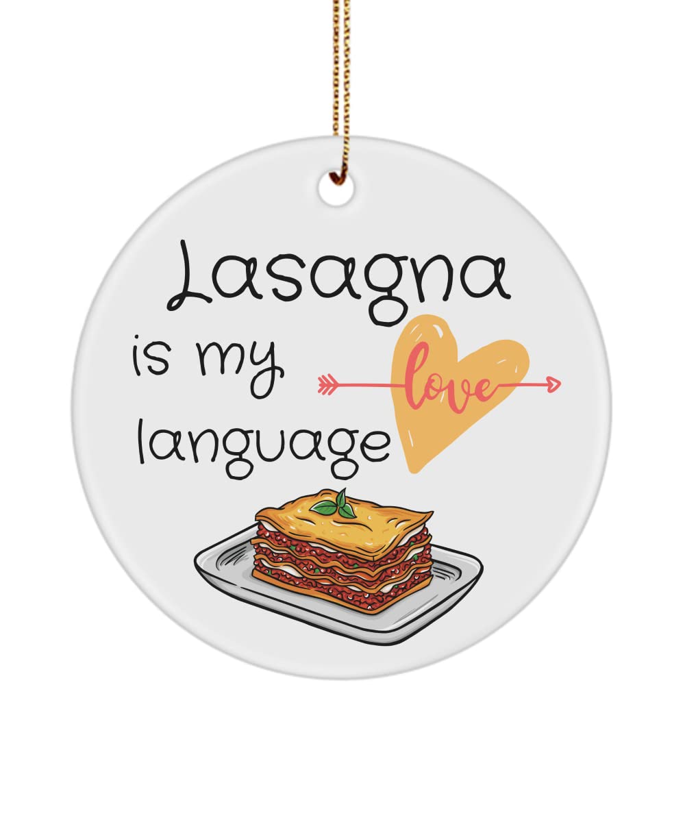 Lasagna Ornament, Lasagna Gift, Lasagna Christmas Ornament, Lasagna Decor, Italian Food Ornament, Lasagna is My Love Language