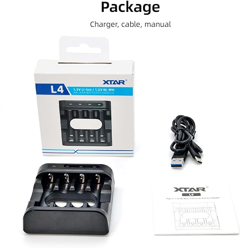Miniatura 7 de XTAR Cargador L4 AA AAA para todas las baterías recargables AA AAA 1.2V y 1.5V AA AAA Cargador de baterías