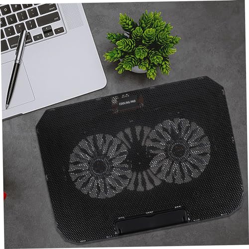 Base para portátil con ventilador y diseño ergonómico negro miniatura 3