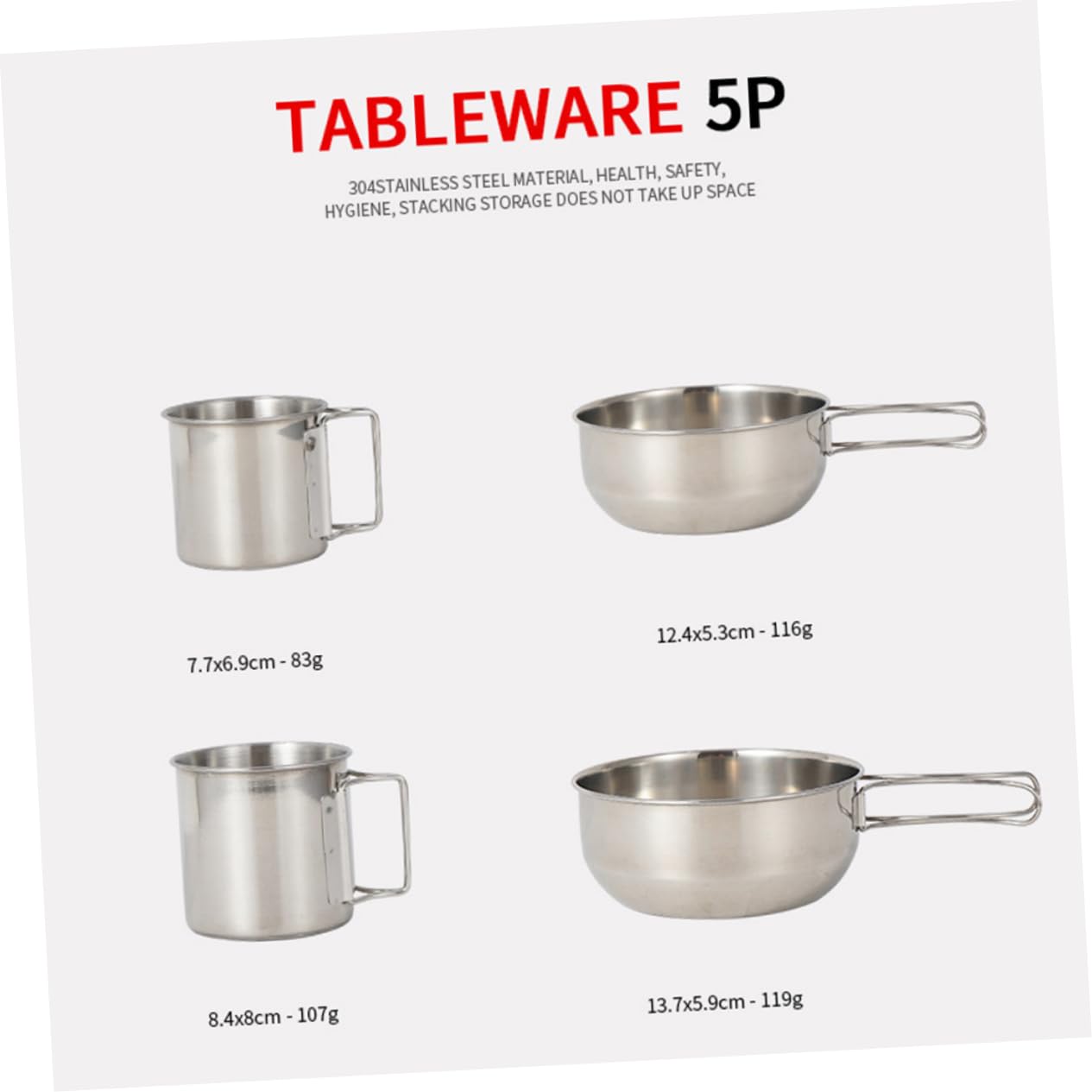 VANZACK 1 Set Camping Tableware Set Portable Cup Bowl Kit Folding Cookware for Outdoor Cooking Travel Picnic Fishing and BBQ Safe and Practical Design