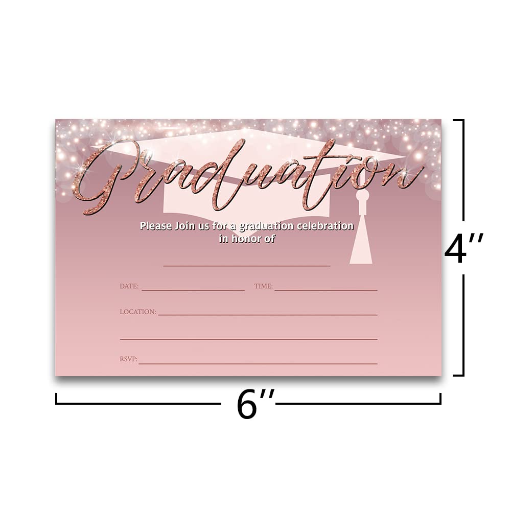 FujLoy 20 Cards with Envelopes, graduation party invitations 2025, 2025 College, High School, University Grad Celebration.?007?