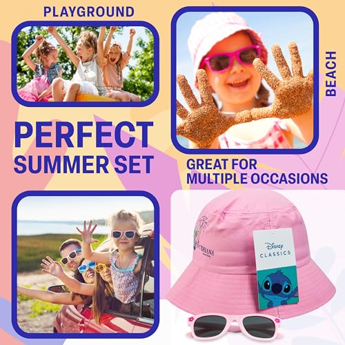 Disney Stitch Sunglasses and Bucket Hat Summer Sun Hat 100% UV Protection Kids Sunglasses Gifts for Girls 5