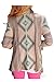 Myobe Women's Aztec Print Drape Open Front Drape Boyfriend Cardigan Sweaters, Large, Green