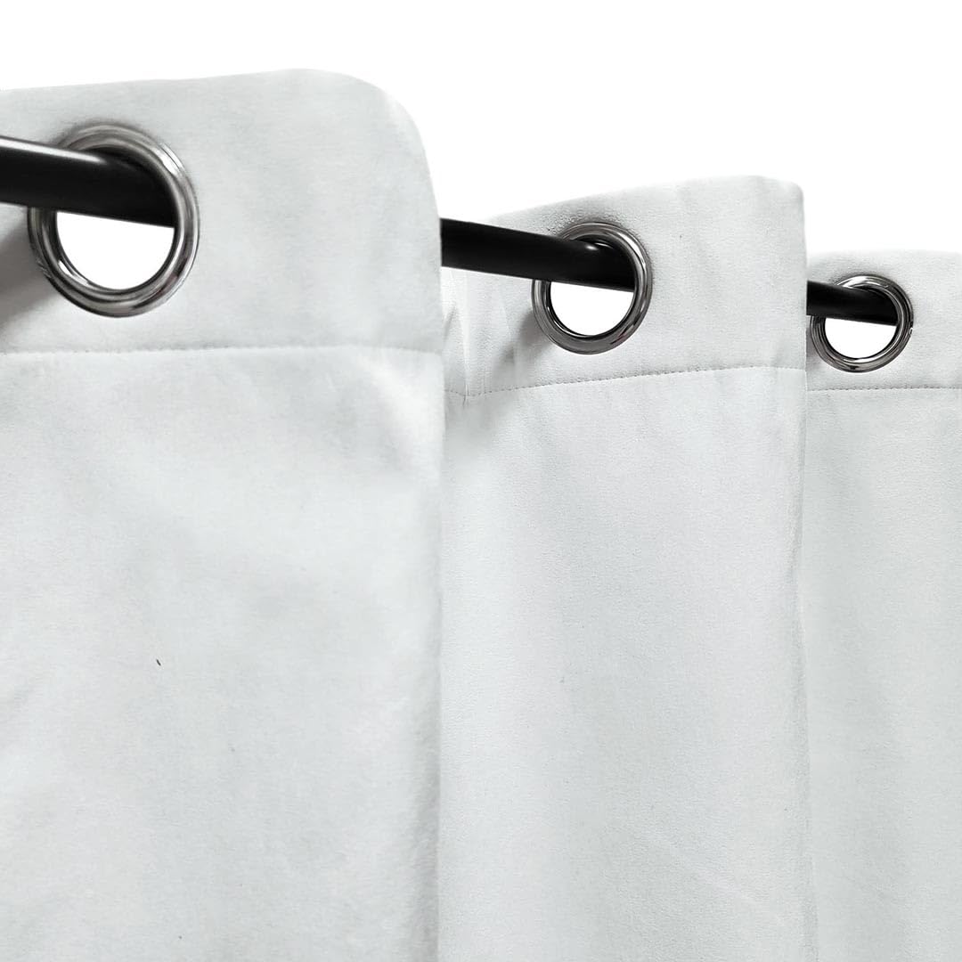 Atout Ciel Thermal Blackout Curtain with Eyelets 140 x 240 cm White Ready to Hang