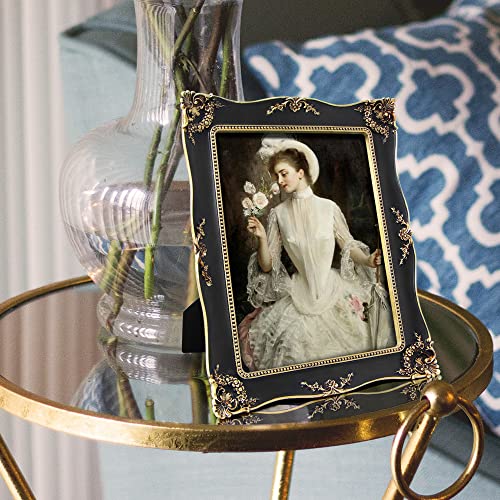 Kilarero 8X10 Inch Vintage Picture Frame, Elegant Antique Photo Frames With Glass Front, Tabletop Wall Hanging, Gift Ideas, Vine Pattern, Photo Display (8X10 Inch, Black) #TOP7