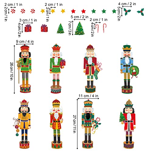Wondever Vinilos Decorativos Navideños Nutcrackers Soldado miniatura 4