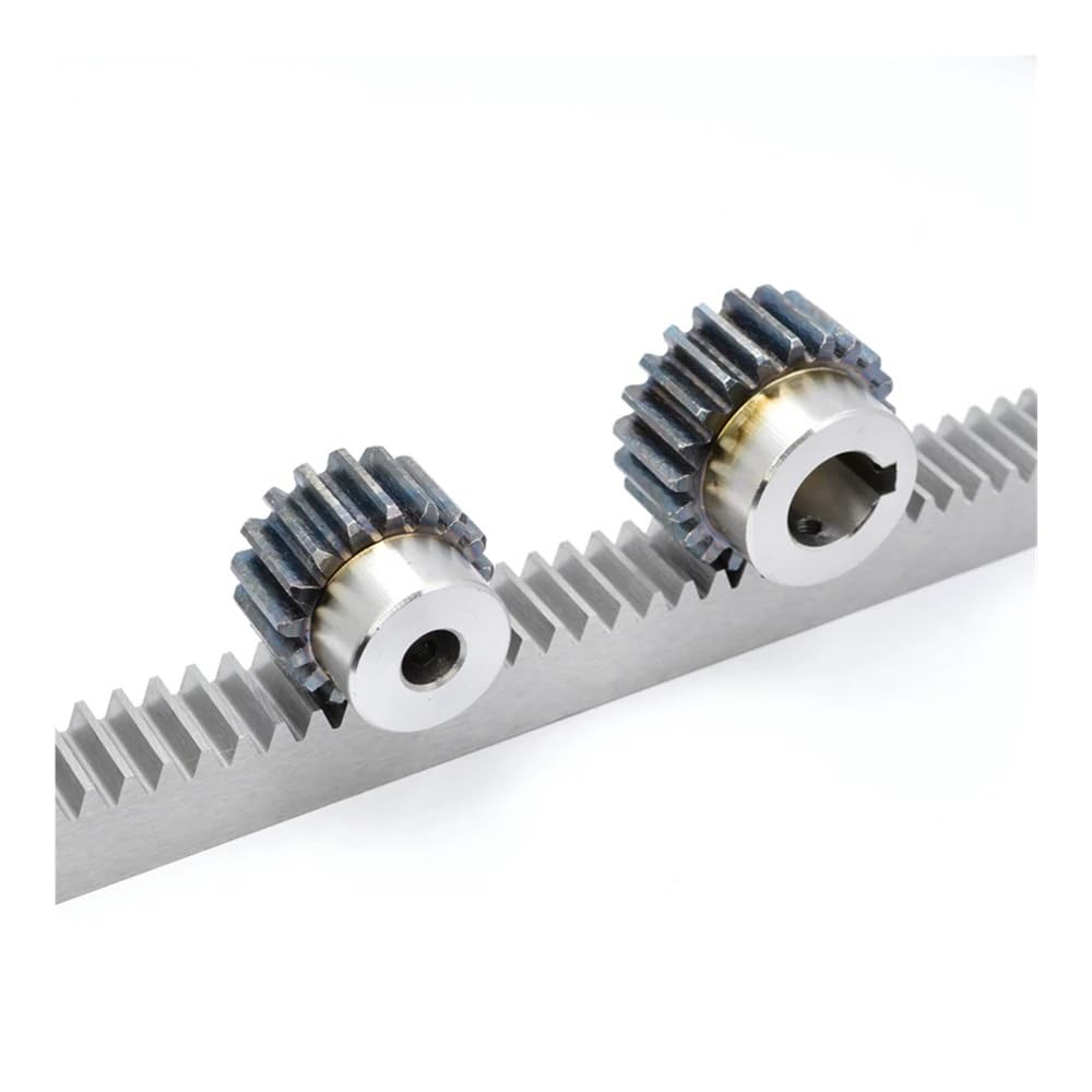 1 Stück 1Mod 1 Modulus Zahnstange Stahl 15 x 15 x 500 mm + 1 Stück 1Mod 45 Zähne Ritzel Bohrung 6/8/10/12 mm Stahl #45 Zahnrad Metall Getriebe (6 mm Loch, 45T Getriebe)