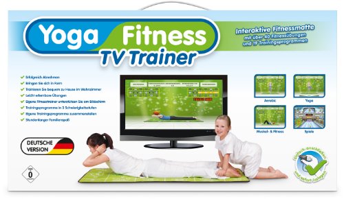 Yoga & Fitness TV Trainer - Interaktive Fitnessmatte mit über 40 Fitnessübungen und 19 Trainingprogrammen