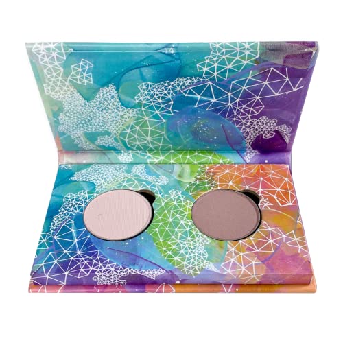 Honeybee Gardens MINISKINNY Mini Skinny Duo Eye Shadow Compact In Canterbury And Porcelain, Longlasting, Refillable & Customizable cover