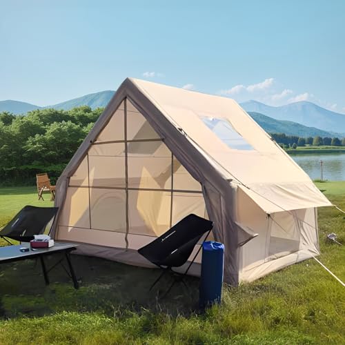 Carpa inflable para camping, 1-6 personas, beige miniatura 1