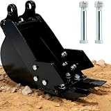 VORGENS Mini Excavator Bucket, 200mm Backhoe Bucket Fit for 7.87in Narrow Trenching BUC ket Below 3 Tons - Replace for Chinese Excavator & Most 1.8t Backhoe with Link Pins*2