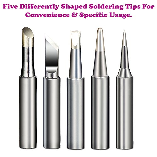 Image of Geek Lab 220V, 60W Electric, 200-450 Degree Adjustable Temperature Soldering Welding Iron Tool Kit. 6 Pcs Soldering Set.