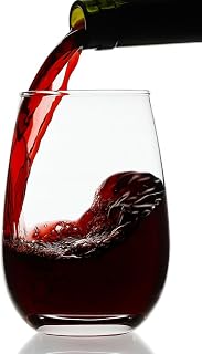 smart "serve" Stemless Wine Glass Set of 6 | 400ml | Imported Lead-Free Premium Crystal Clear Tumblers | Dishwasher Safe G... Price In India