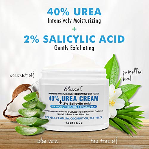 Urea Cream 40 Plus Salicylic Acid, 2Pack, Callus Remover Hand Cream