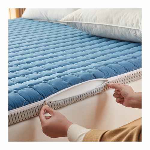 Mswborml Épaissir Coton Housse de Protection pour Matelas, Housse de Futon Sol Japonaise avec Fermeture Éclair, Lavable Protege Matelas, Japonaise Housse de...