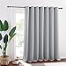 RYB HOME Blackout Curtains 95 inches Long - Room Darkening Insulating Drapes for Kids Nursery Bedroom Living Room Dining Large Window Decor, W 100 x L 95, 1 Pc, Silver Grey