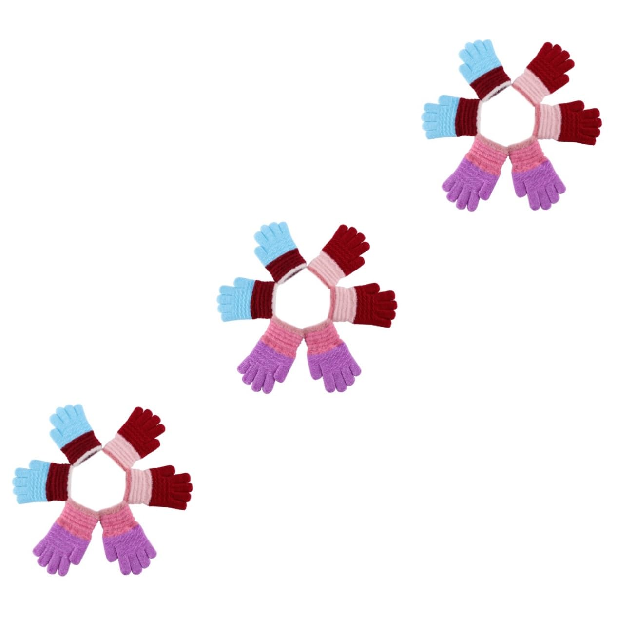 3 Pares De Guantes De Punto Para Niños Guantes De Esquí Para Niños Más Cálidos Manoplas De Dedo Completo Guantes De Invierno Para Niños Manoplas De Invierno Para Niños
