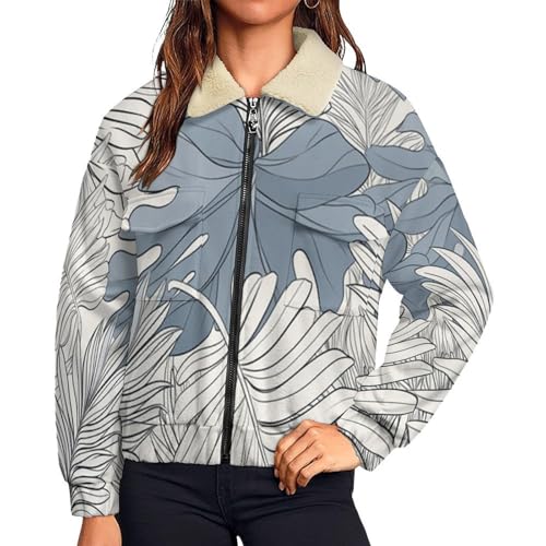 Chaqueta de forro polar de mujer para invierno ideal para paseos y hogar