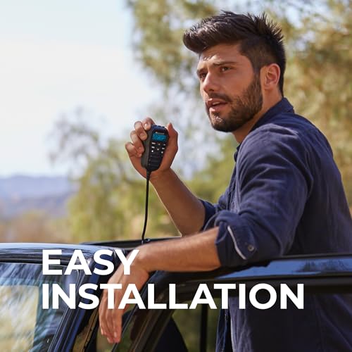 Image of Midland - MXT275VP4-15 Watt GMRS MicroMobile Two-Way Radio - ATVs UTVs and Other Off-Road Vehicles - Overlanding Gear - Extended 3dB gain Roll Bar Mount Antenna Microphone Extension Cable