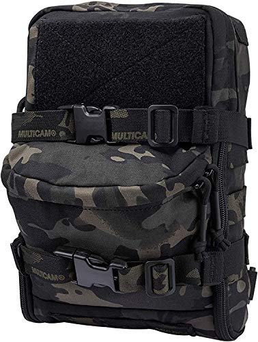 Tactical MOLLE Mini Hydration Pack Water Reservoir Bag Outdoor Water Bladder Carrier Pack for Tactical Vest Backpack (Multicam Black)