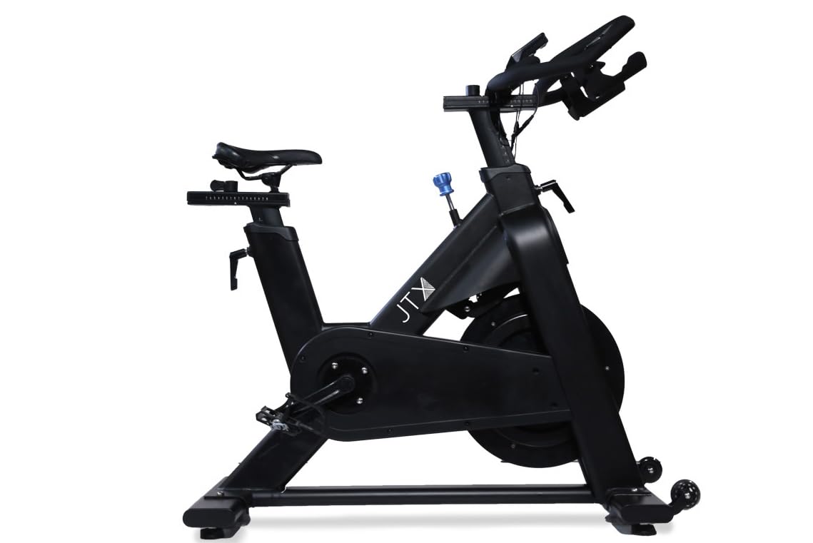JTX Cyclo Studio V5: Smart Exercise Bike, Gym Quality, Magnetic Resistance, Connect To Popular Training Apps Incl. Zwift & Kinomap, Advanced Computer, 135kg User Capacity, 3 Year Home Warranty