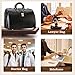 Banuce Leather Briefcase for Men Legal Attorney Lawyer Doctor Bag Attache Case for 15.6 Inch Laptop Executive Business Travel Work with Lock Detachable and Adjustable Strap Black