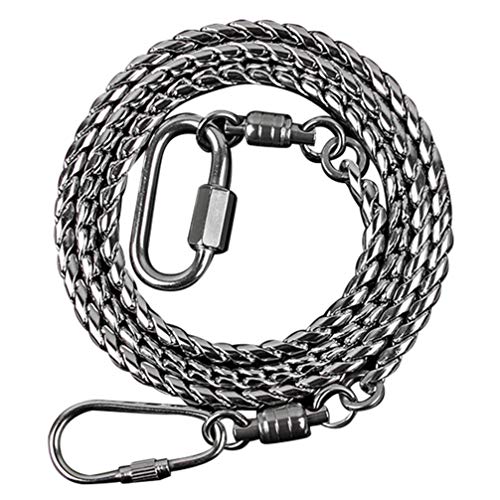 POPETPOP Parrot Foot Chain, Stainless Steel Bird Foot Stand Chain with Ring, Parrot Ankle Foot Ring Pet Supplies for Birds Cockatiels