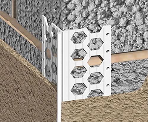 PROTEC Premium PVC Render Corner/Angle Bead 6MM - 2.5M Length - White - 10 Pack