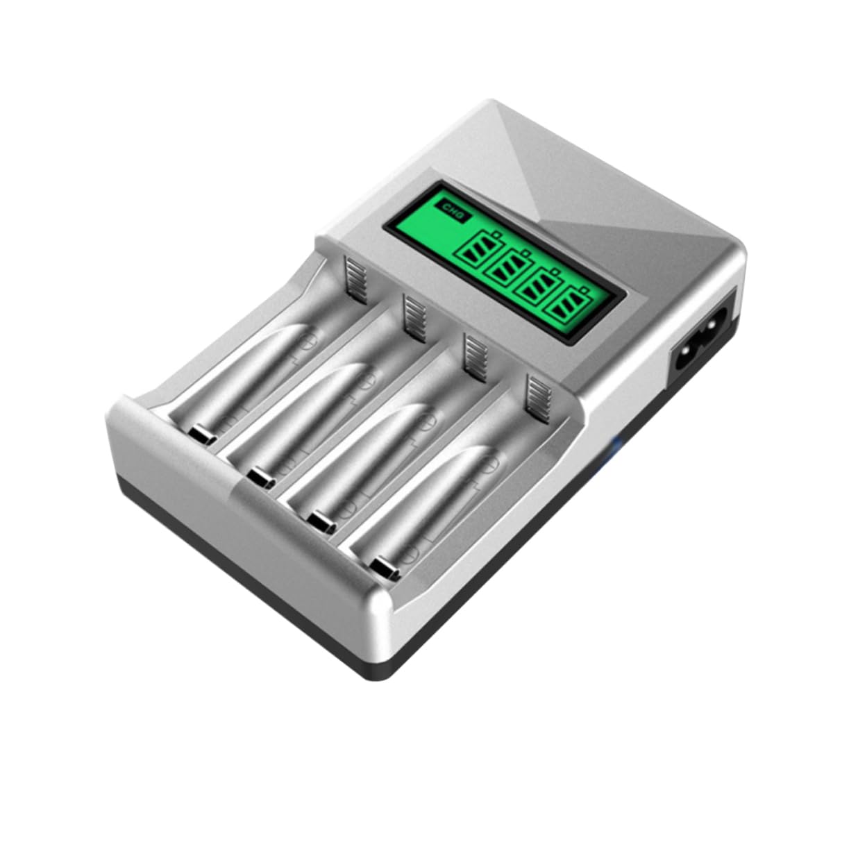 Cargador de batería inteligente AA AAA recargable con pantalla LCD y clavija EU 8