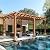 Yardenaler 12 x 20 FT Wooden Pergola, Cedar Wood Gazebo with Flat Roof, Outdoor Garden Shelter with Stakes Included, Patio, Deck, Backyard, Lawn