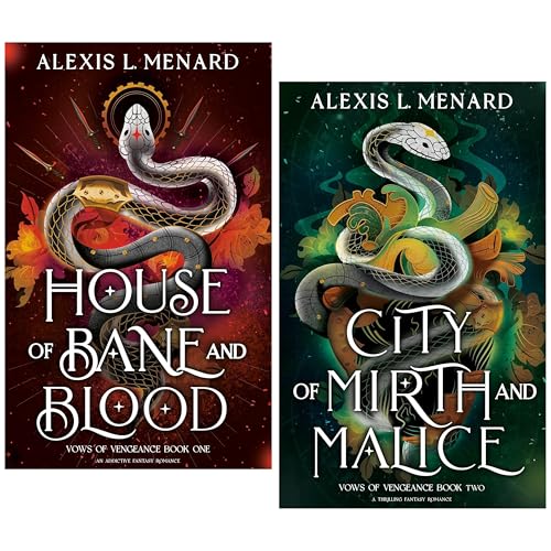 Vows of Vengeance Series by Alexis L. Menard 2 Books Collection Set (House of Bane and Blood & City of Mirth and Malice)