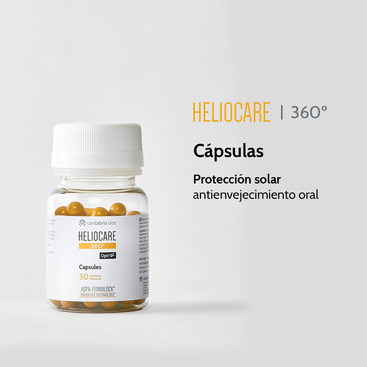 Cantabria Labs - Heliocare 360° Cápsulas - Protección Solar Oral - Prevención Fotoenvejecimiento - 30 Cápsulas - Todos los Tipos de Piel