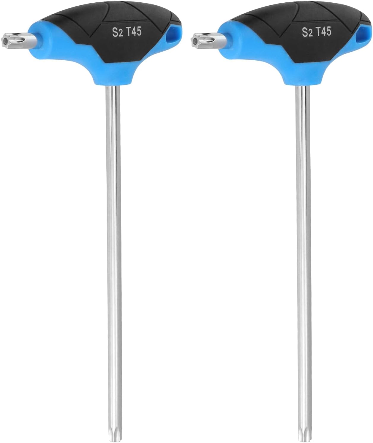 Antrader T30 Torx Wrench,Anti Tamper Proof Hex Key,Cr-V Steel T-Handle Dual End Long Arm Screwdriver 2pcs