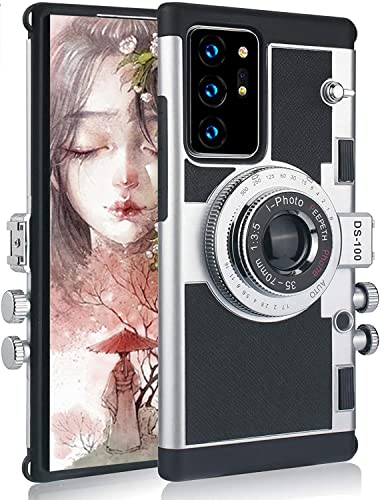 YAKVOOK Emily in Paris Phone Case for Samsung Galaxy Note 20 Ultra,Camera Phone Case Phone Lanyard 3D Cute Unique Cool Soft Silicone Case Compatible with Samsung Galaxy Note 20 Ultra Girls Women Black