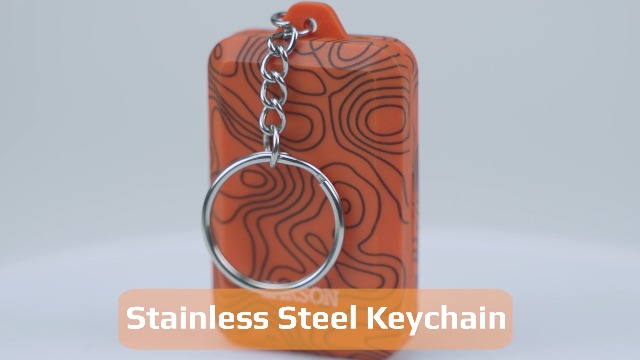 Carson COB LED Keychain Flashlight 5-Pack - 3 Brightness Settings With Stainless Steel Keyrings