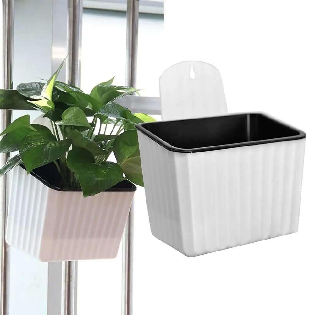 Self-Watering Wall-Mounted Planter for Long-Lasting Blooms - Durable Plastic Hanging Flower Pot for Easy Home Gardening