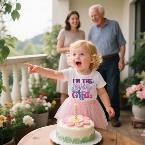 Image of Birthday Girl Tshirt Toddler Birthday Shirts Tees Little Kids Top Outfit Cotton Short Sleeve 2nd 3rd 4th 5th 6th 7th 8th