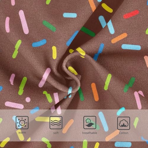 Toddler Underwear Custom 2t Cotton Panties Little Girl Bright Undies Kids Briefs Colorful Sprinkles Chocolate Brown3