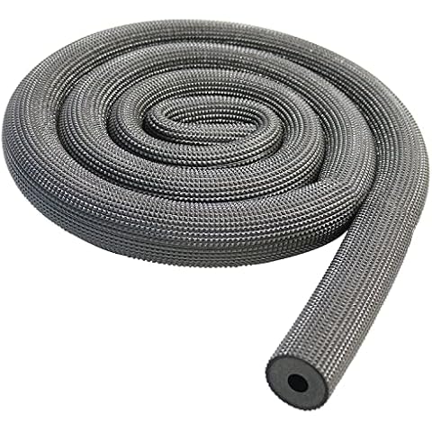 Insulation Hose Rubber Foam Hose 6 feet Long for Water Pipes, air Conditioning ducts, Fitness Grip Support (Black) (12 x 10mm) Cover