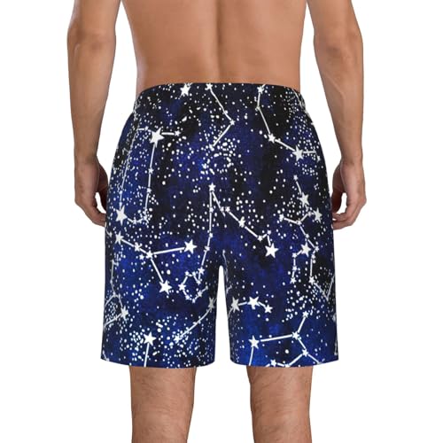 Glow in The Dark Print Men's Shorts Casual Lightweight Yoga Shorts Elastic Waist Drawstring Summer Beach Shorts2