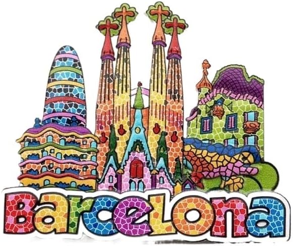 Imanes de nevera españoles Toledo Granada Madrid, Sevilla, Barcelona, Girona, España, recuerdo turístico, calcomanías magnéticas UV para