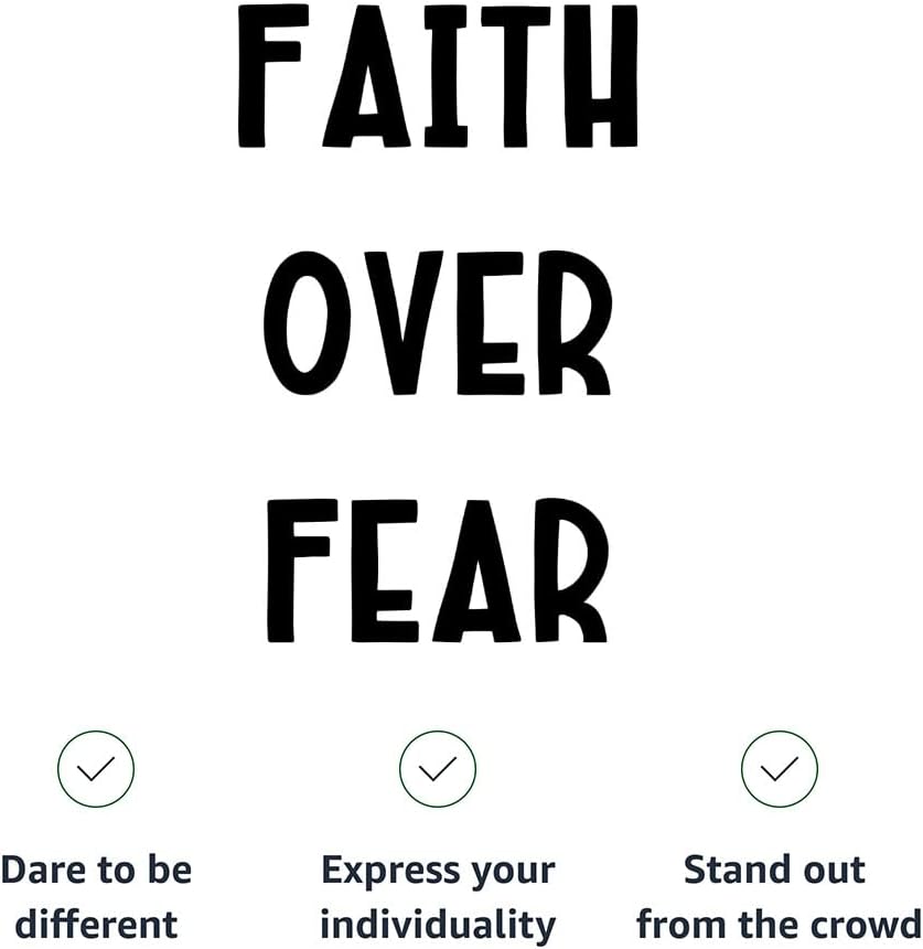 Faith Over Fear Tank - Graphic Workout Tank - Word Print Jersey Tank