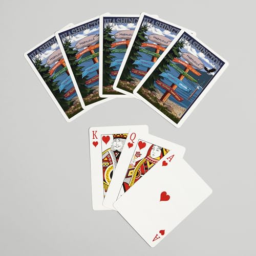 Baraja de 52 cartas tamaño póker Destinos Marysville miniatura 7