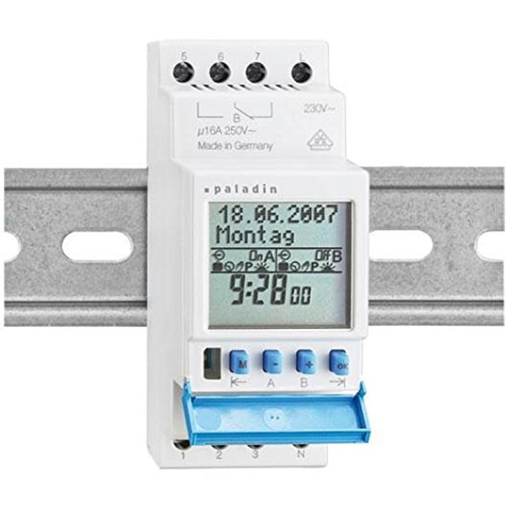 Schaltuhr, digital, Wochenprogramm, 2-Kanal