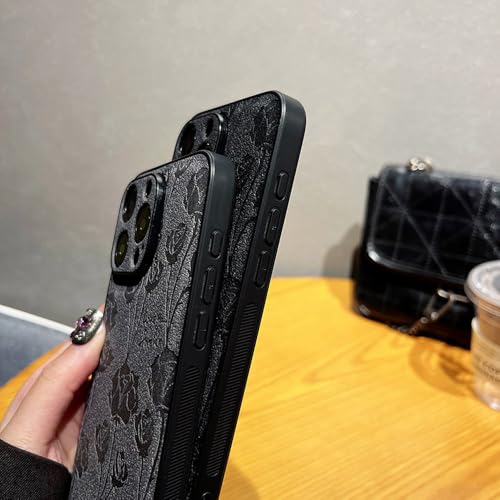 Coque iPhone 12 luxe rose cuir marron antichoc motif coloré