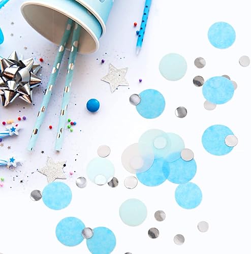 Miniatura 5 de VCOSTORE Círculos de confeti de papel de seda, puntos redondos de confeti de papel, confeti de mesa grande para decoración de cumpleaños, boda,